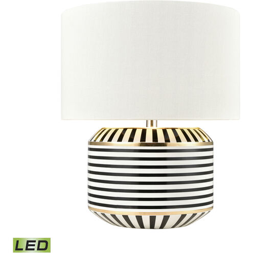 Lula Park 20 inch 9.00 watt Black with White and Gold Table Lamp Portable Light