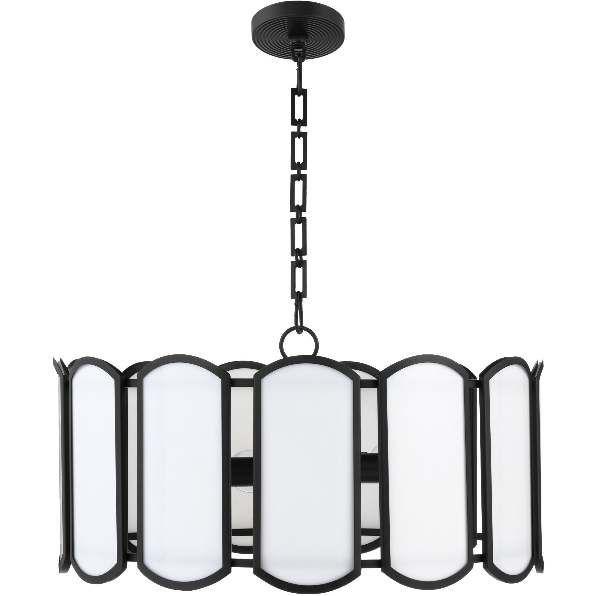 Belleview 5 Light 25 inch Matte Black Pendant Ceiling Light