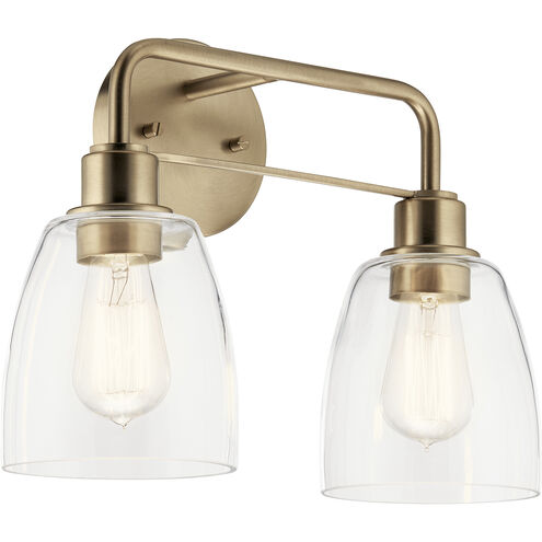 Meller 2 Light 15.25 inch Champagne Bronze Bath Vanity Light Wall Light