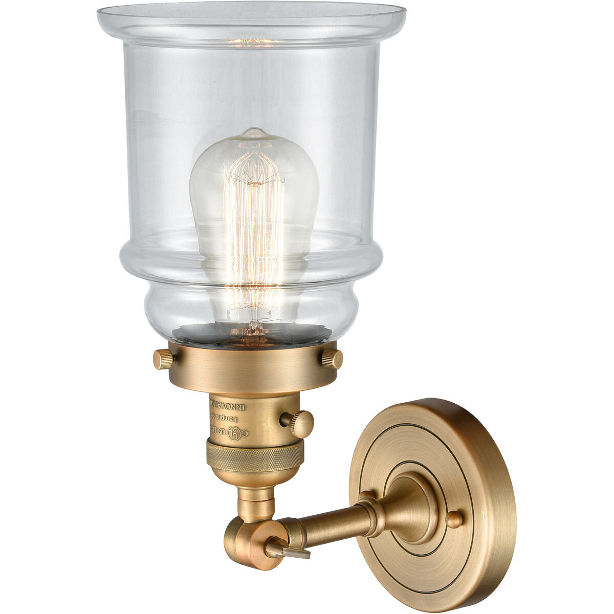 Franklin Restoration Canton LED 6.5 inch Brushed Brass Sconce Wall Light, Franklin Restoration