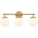 Ortesa 3 Light 24 inch Legacy Brass Vanity Wall Light