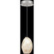 Natural Inspirations 1 Light 5.5 inch Silver Pendant Ceiling Light in Natural Quartz Studio Glass 8