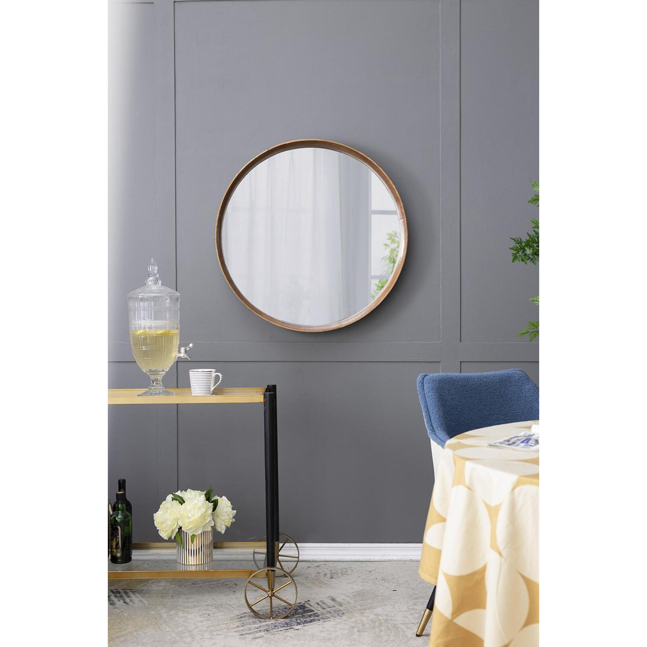 Wayne 31.5 X 31.5 inch Brown Wall Mirror