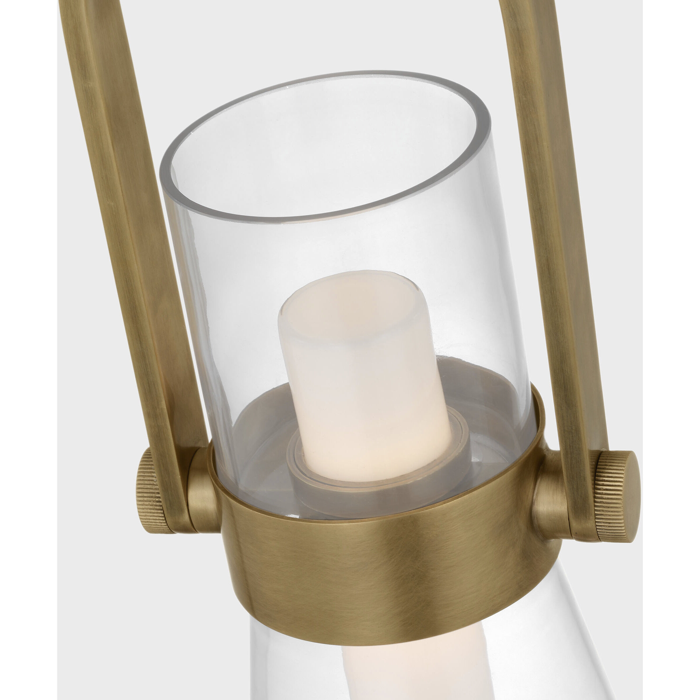 Ian K. Fowler Larkin LED 9.25 inch Hand-Rubbed Antique Brass Conical Pendant Ceiling Light