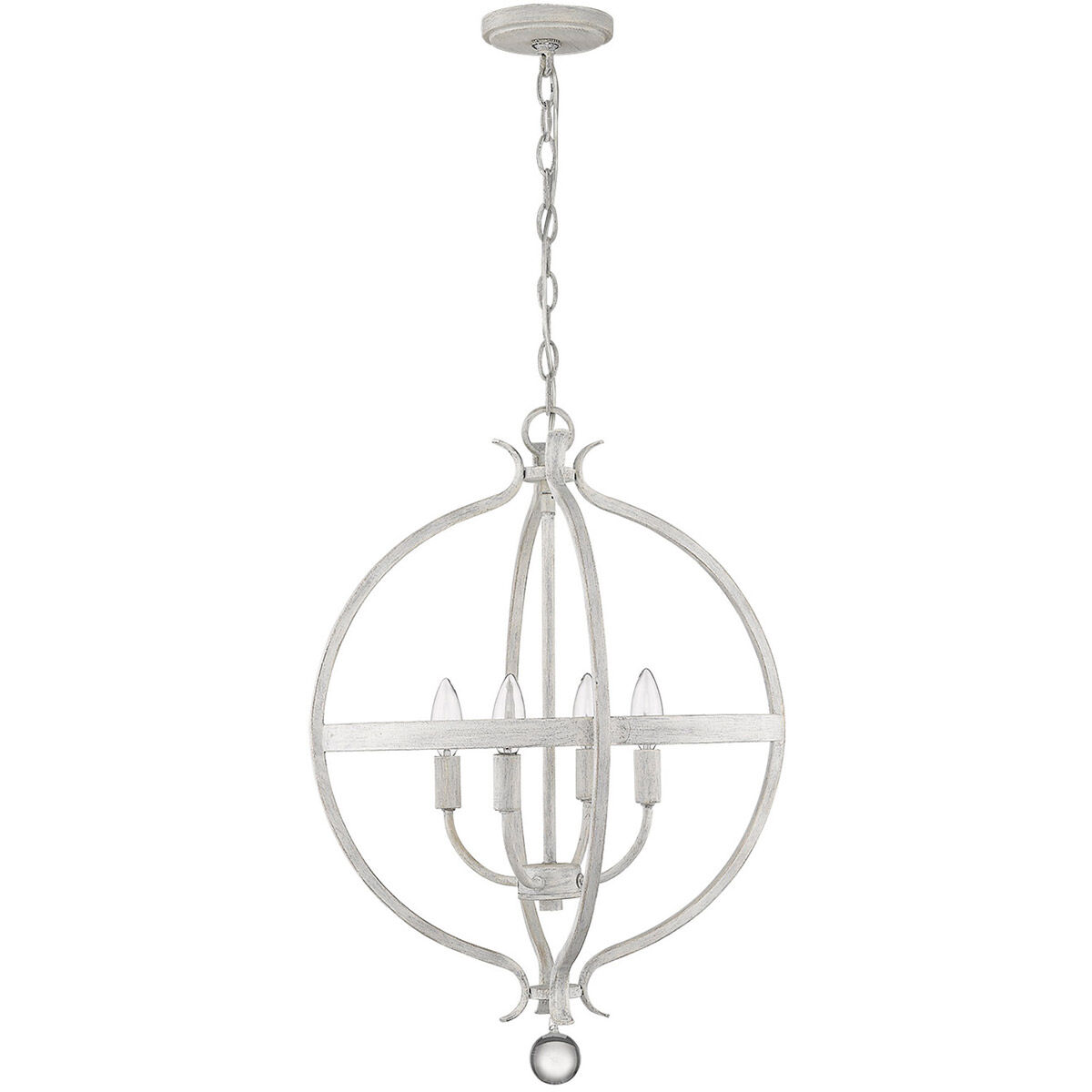 Callie 4 Light 18 inch Country White Pendant Ceiling Light