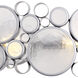 Fascination 3 Light 34 inch Metallic Silver Vanity Light Wall Light, Recycled Clear Glass