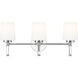 Henri 3 Light 24 inch Chrome Bathroom Vanity Wall Light