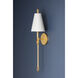 Alburgh 1 Light 6.75 inch Vintage Gold Leaf Wall Sconce Wall Light