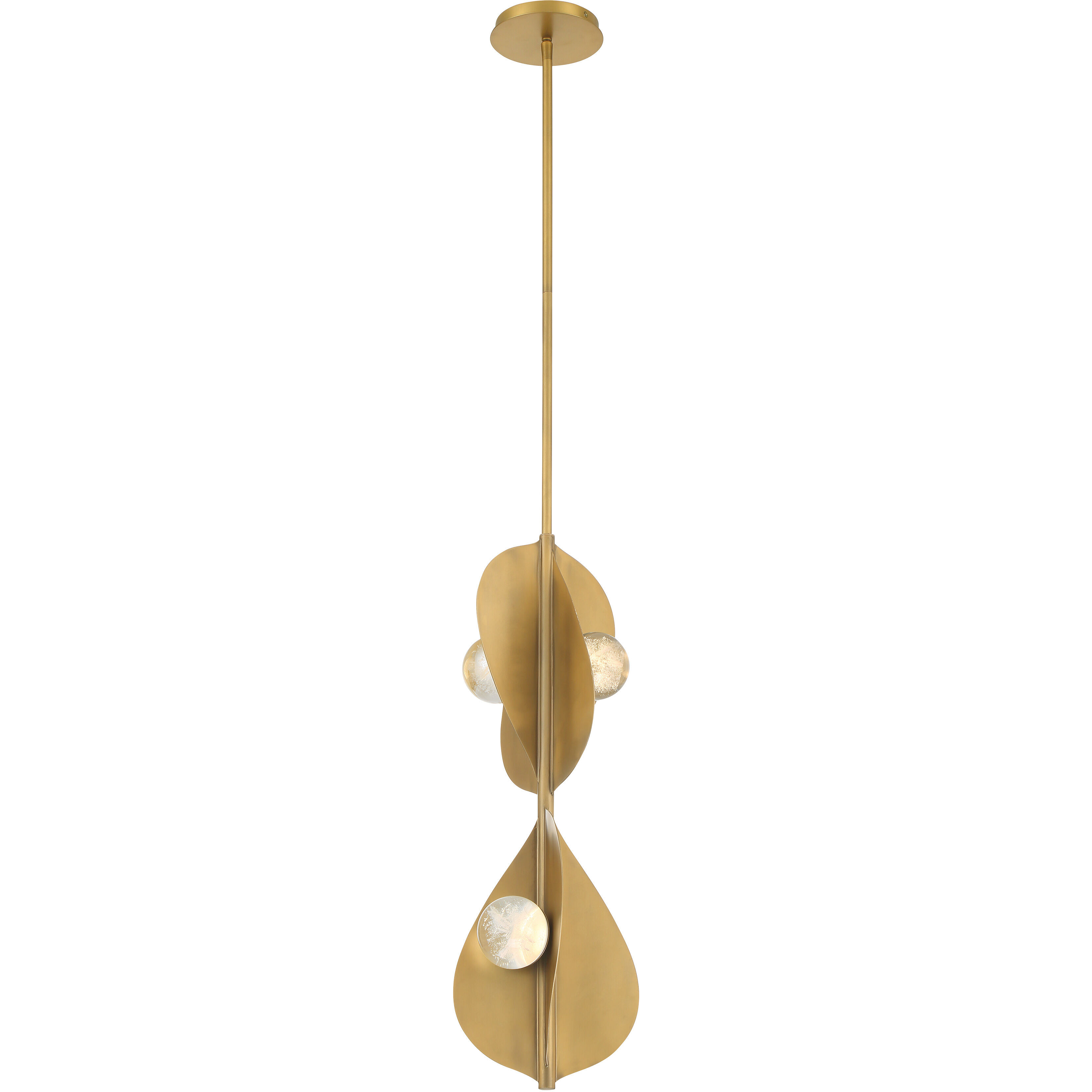 Pod LED 8.25 inch Legacy Brass Pendant Ceiling Light