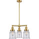 Franklin Restoration Canton LED 18 inch Satin Gold Chandelier Ceiling Light in Seedy Glass, Franklin Restoration