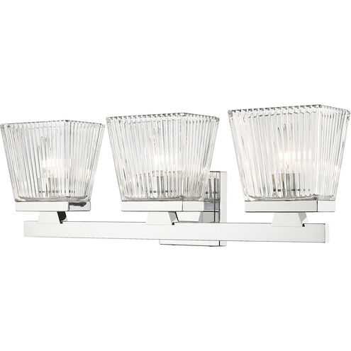 Astor 3 Light 23 inch Chrome Vanity Wall Light