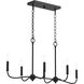 Ilia 6 Light 36 inch Matte Black Island Chandelier Ceiling Light