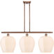 Ballston Norfolk LED 38.25 inch Antique Copper Island Light Ceiling Light in Matte White Glass