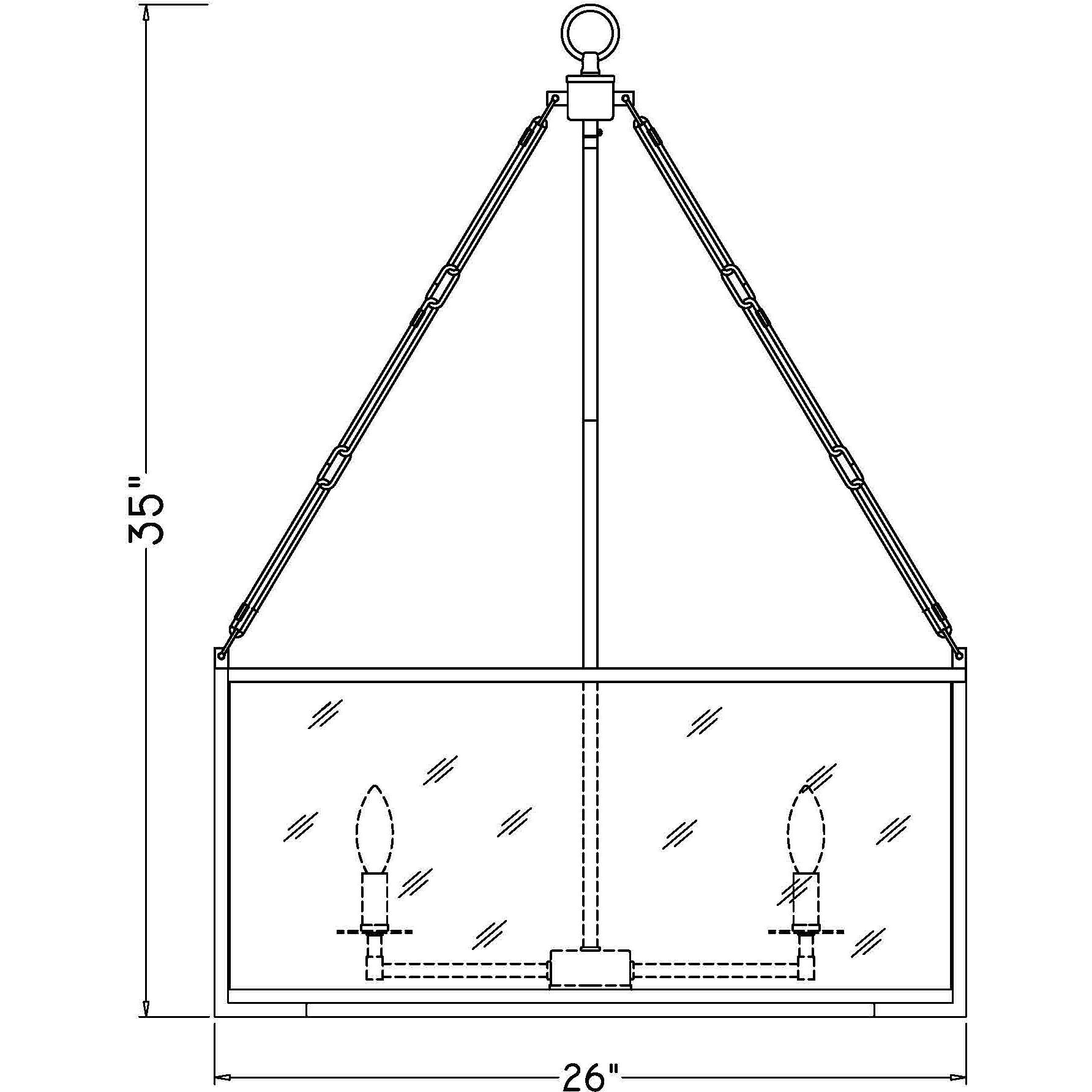 Barrington 6 Light 26 inch Matte Black Chandelier Ceiling Light