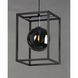 Fluid LED 10 inch Black/Polished Chrome Single Pendant Ceiling Light in Mirror Smoke, Black and Polished Chrome