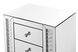 Modern 26 X 22 inch Clear Mirror and Crystal Bedside Table