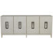 Tilden Cerused White / Antique Bronze / Antique Mirror Cabinet