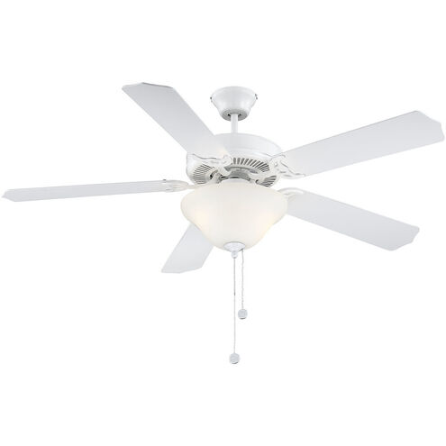 Traditional 52 inch White with Chestnut and Grey Weathered Oak Blades Ceiling Fan