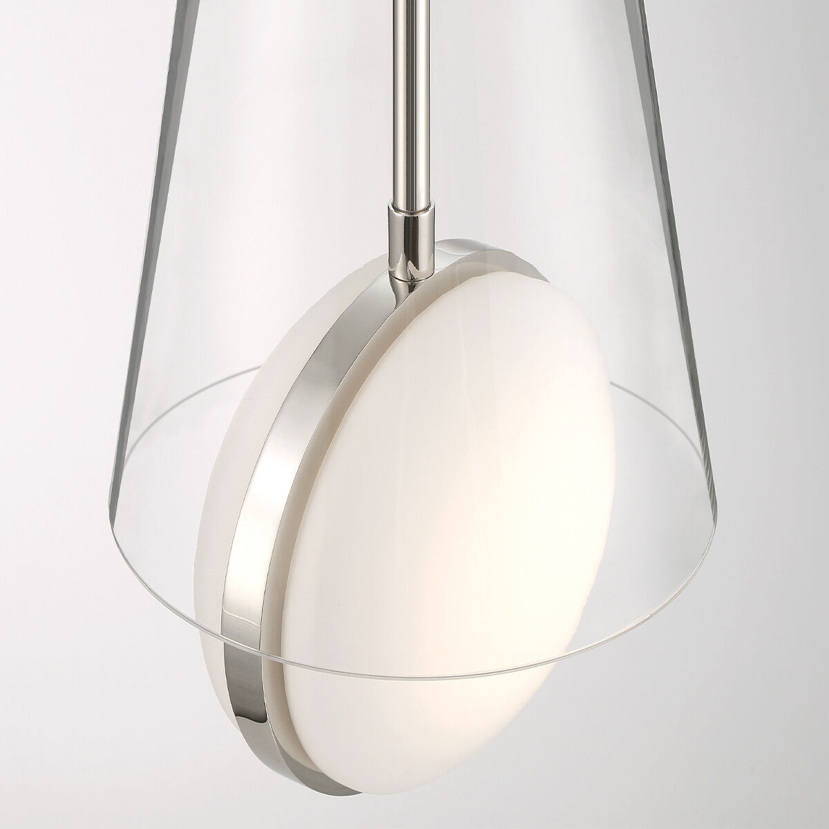 Solari LED 8 inch Polished Nickel Pendant Ceiling Light
