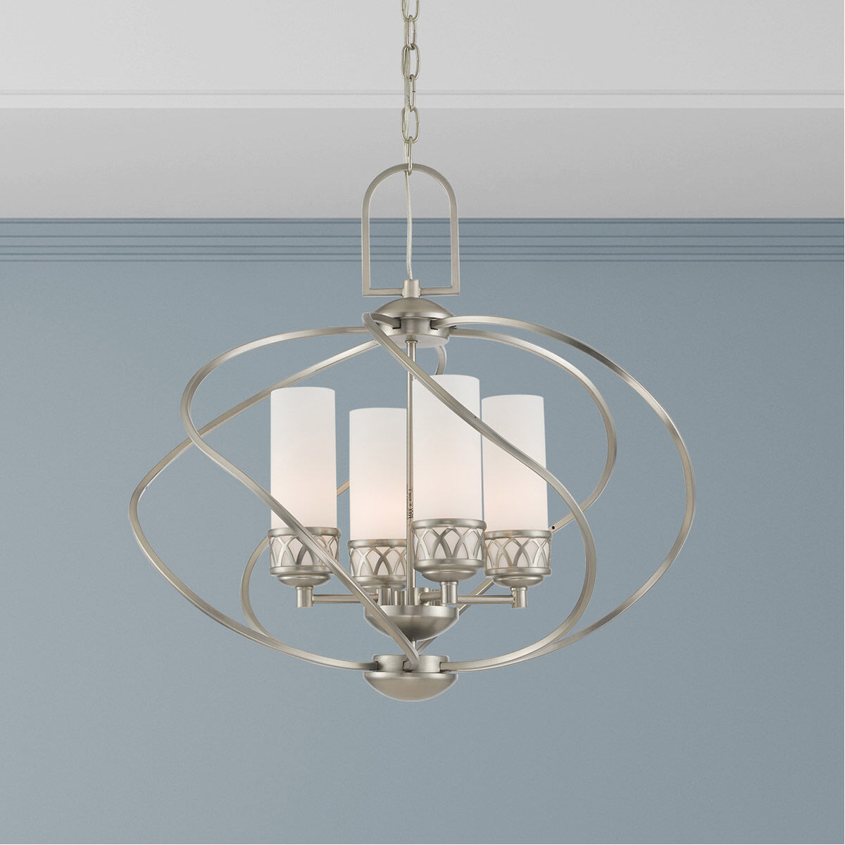 Westfield 4 Light 22 inch Brushed Nickel Chandelier Ceiling Light