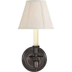 French Library2 1 Light 6 inch Bronze Single Sconce Wall Light in Linen 1