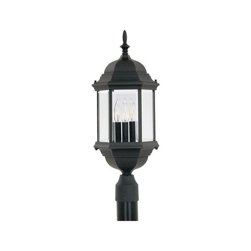 Devonshire 3 Light 24 inch Black Outdoor Post Lantern