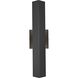 Troy 2 Light 18 inch Black Outdoor Wall Sconce