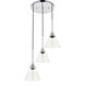 Histoire 3 Light 17.9 inch Chrome Pendant Ceiling Light