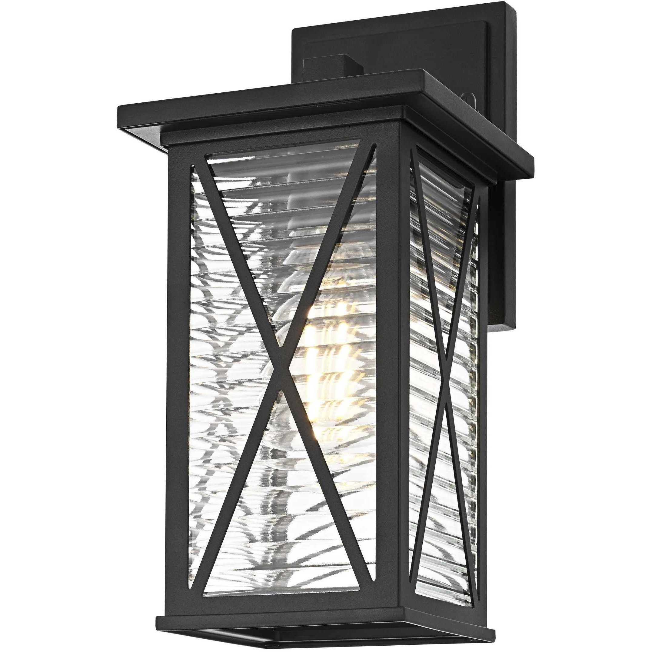 Jada 1 Light 12 inch Black Outdoor Wall Sconce
