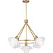 ED Ellen DeGeneres Rossie 5 Light 32 inch Burnished Brass Chandelier Ceiling Light