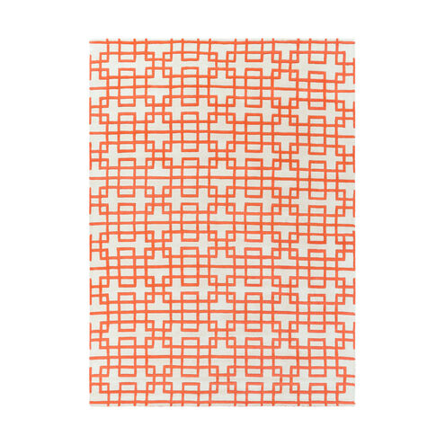 Goa 132 X 96 inch Orange and Neutral Area Rug, Wool