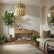 Swoon 6 Light 20 inch Antique Gold/Gold Dust Foyer Pendant Ceiling Light, Smithsonian Collaboration