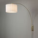 Scalloped 1 Light Weathered Brass Wall Mounted Arc Lamp Wall Light