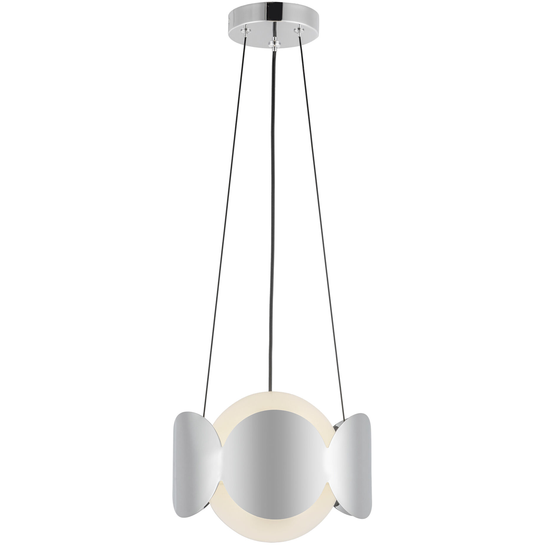 Ciel 1 Light 10.13 inch Chrome/Opal Glass Chandelier Ceiling Light