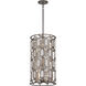 Hexly 9 Light 16 inch Bronze and Sultry Silver Foyer Pendant Ceiling Light