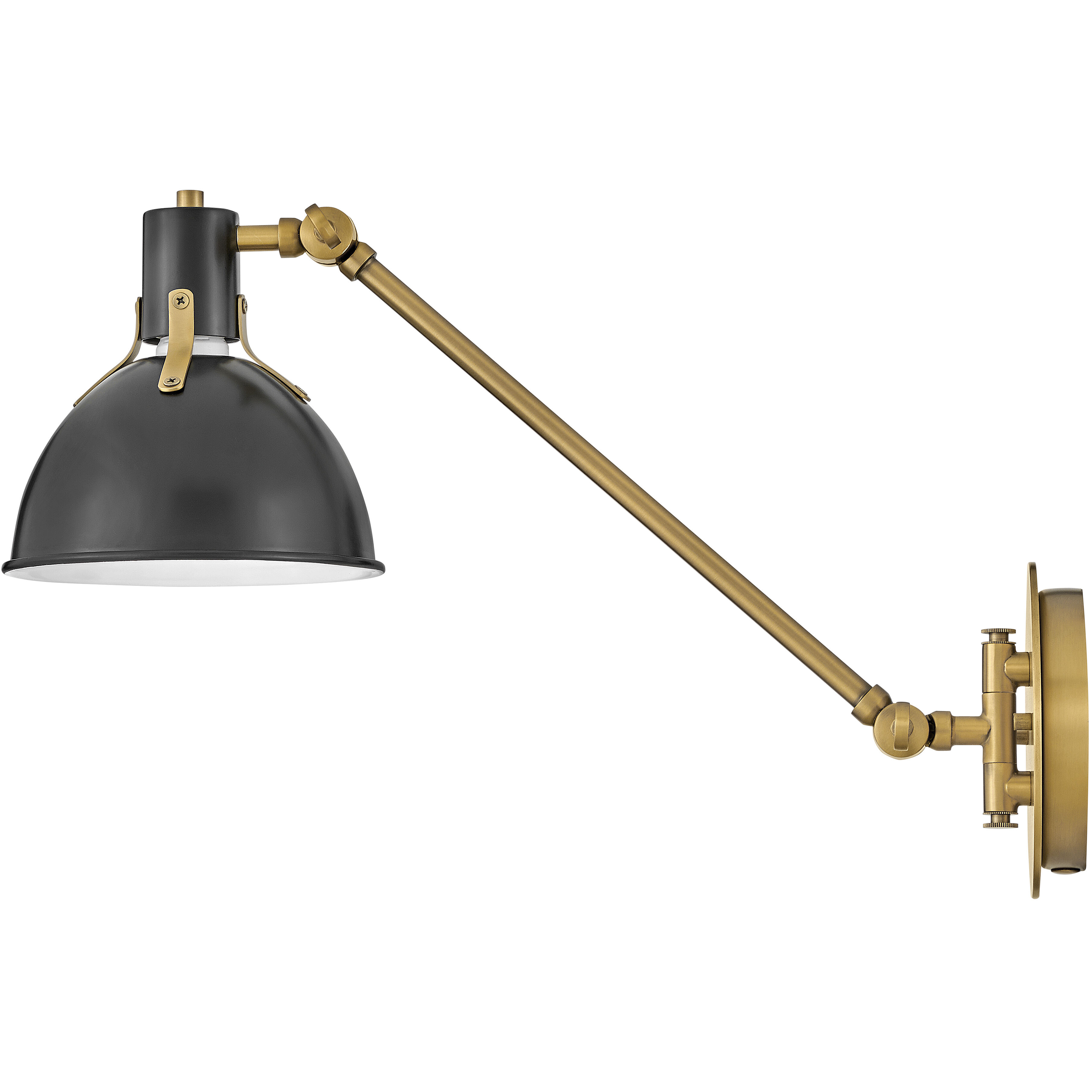Argo 1 Light 7 inch Satin Black with Lacquered Brass Indoor Wall Sconce Wall Light