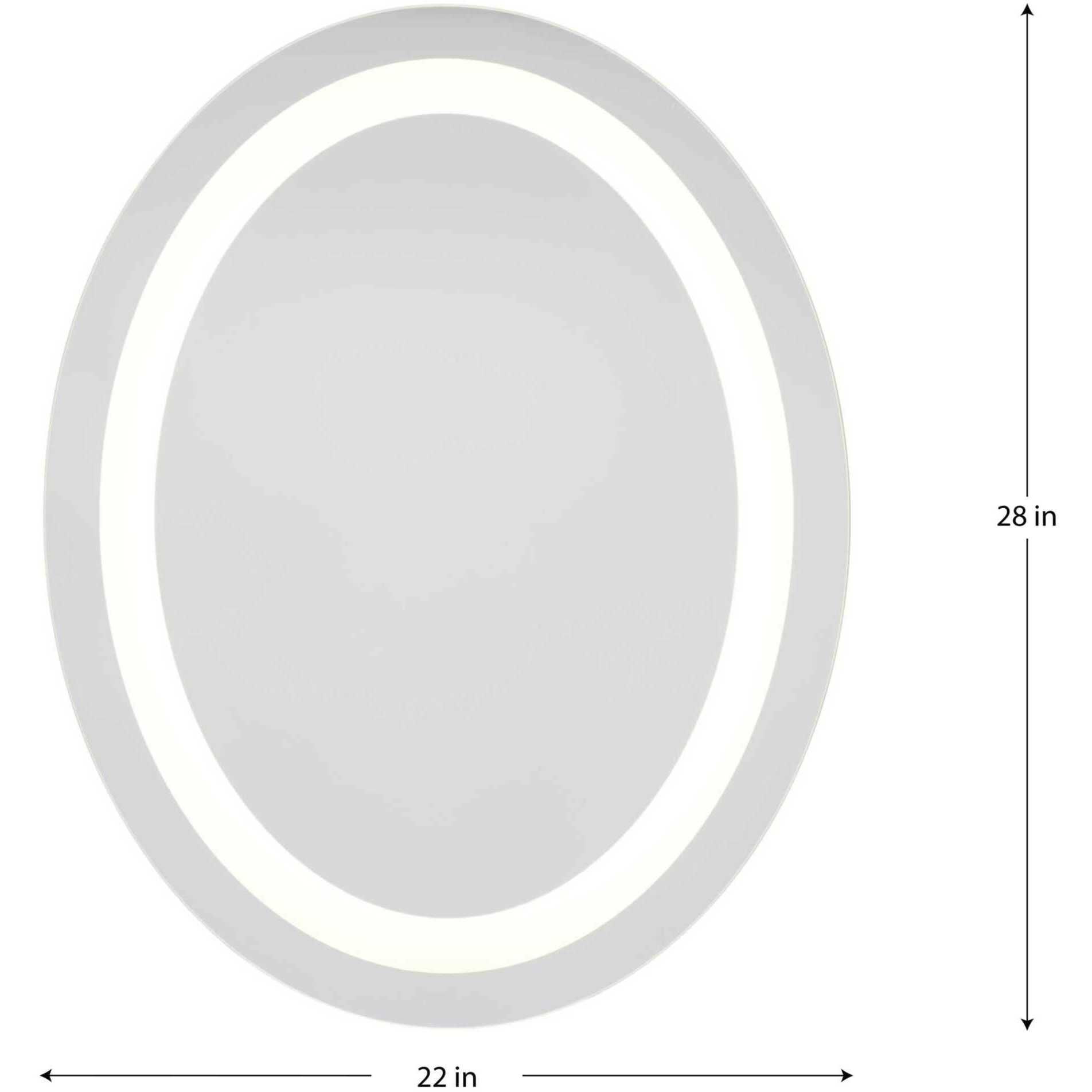 Captarent LED 28 X 22 inch White Led Illuminated Mirror