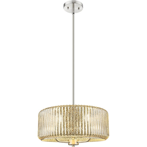 Downtown Urban Windsor 3 Light 16 inch Brushed Satin Nickel Pendant Ceiling Light in Mercury