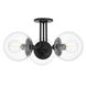 Meadow 3 Light 20 inch Old Bronze Semi Flush Mount Ceiling Light