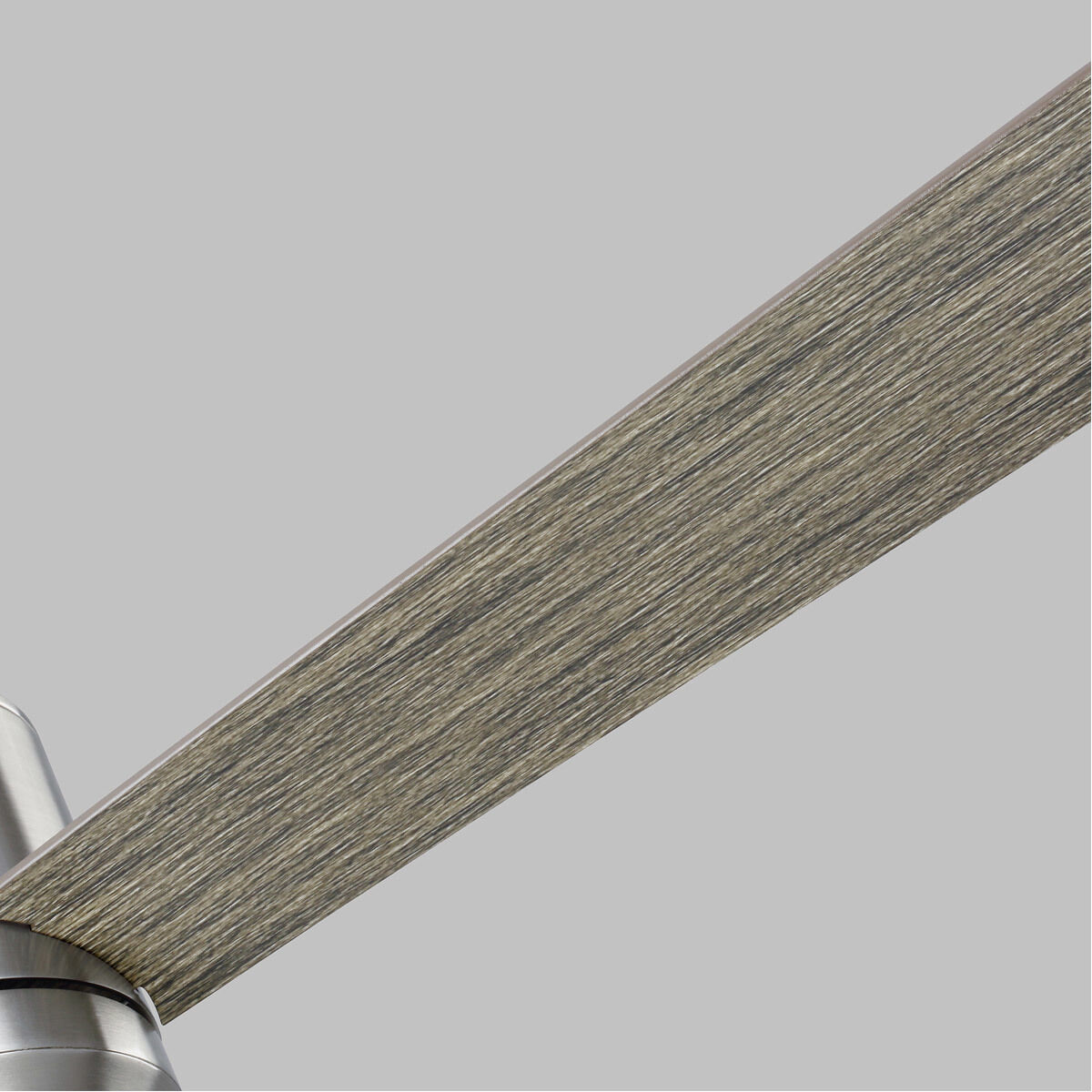 Vision 56 56 inch Brushed Steel with Light Grey Weathered Oak Blades Ceiling Fan