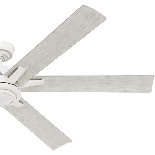 Melia 65 inch Fresh White with White Washed Oak Blades Outdoor Ceiling Fan