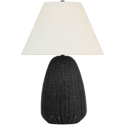 Chapman & Myers Kokomo 30.25 inch 15.00 watt Charcoal Wicker and Bronze Table Lamp Portable Light