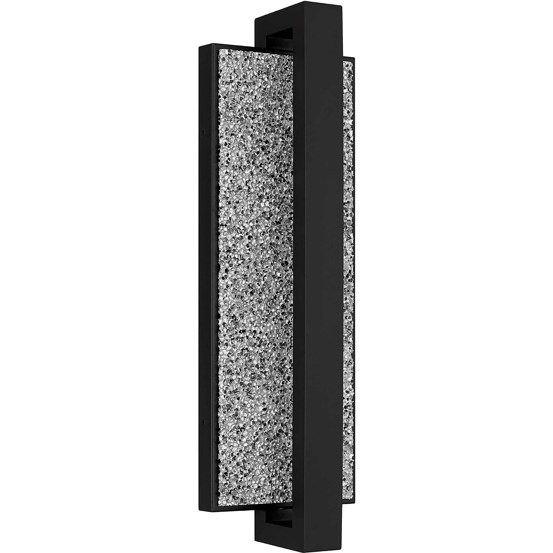Seafoam LED 19 inch Sand Black Outdoor Wall Sconce