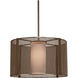Uptown Mesh 1 Light 18.3 inch Flat Bronze Chandelier Ceiling Light, Drum
