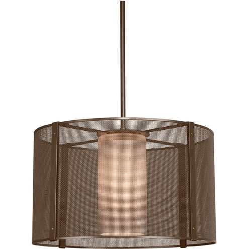 Uptown Mesh 1 Light 18.3 inch Flat Bronze Chandelier Ceiling Light, Drum