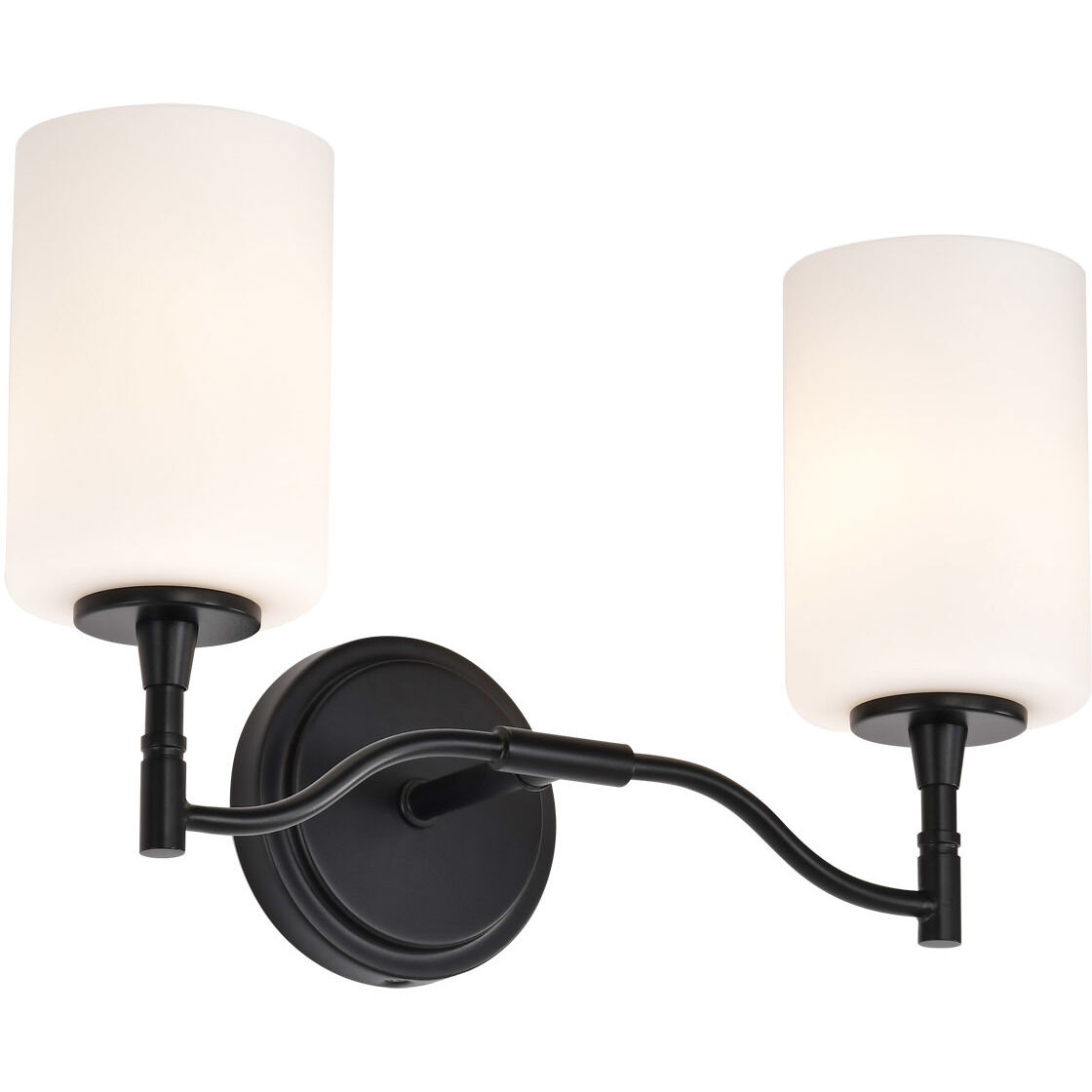 Liam 16 inch Matte Black Vanity Wall Light