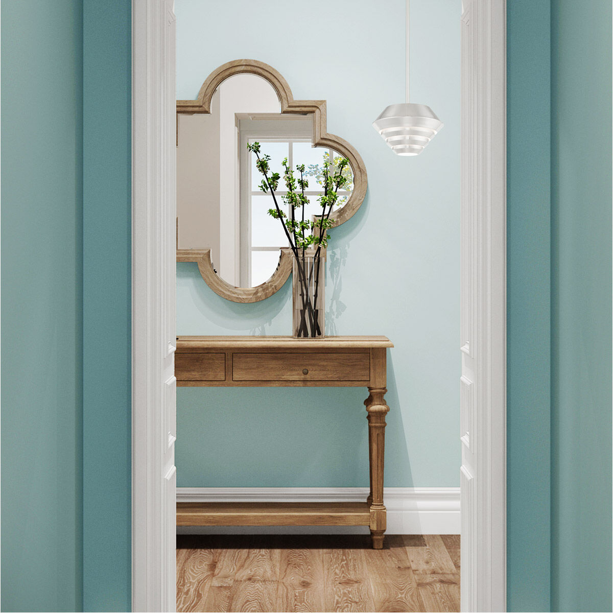 Amsterdam 1 Light 10 inch Brushed Nickel Mini Pendant Ceiling Light