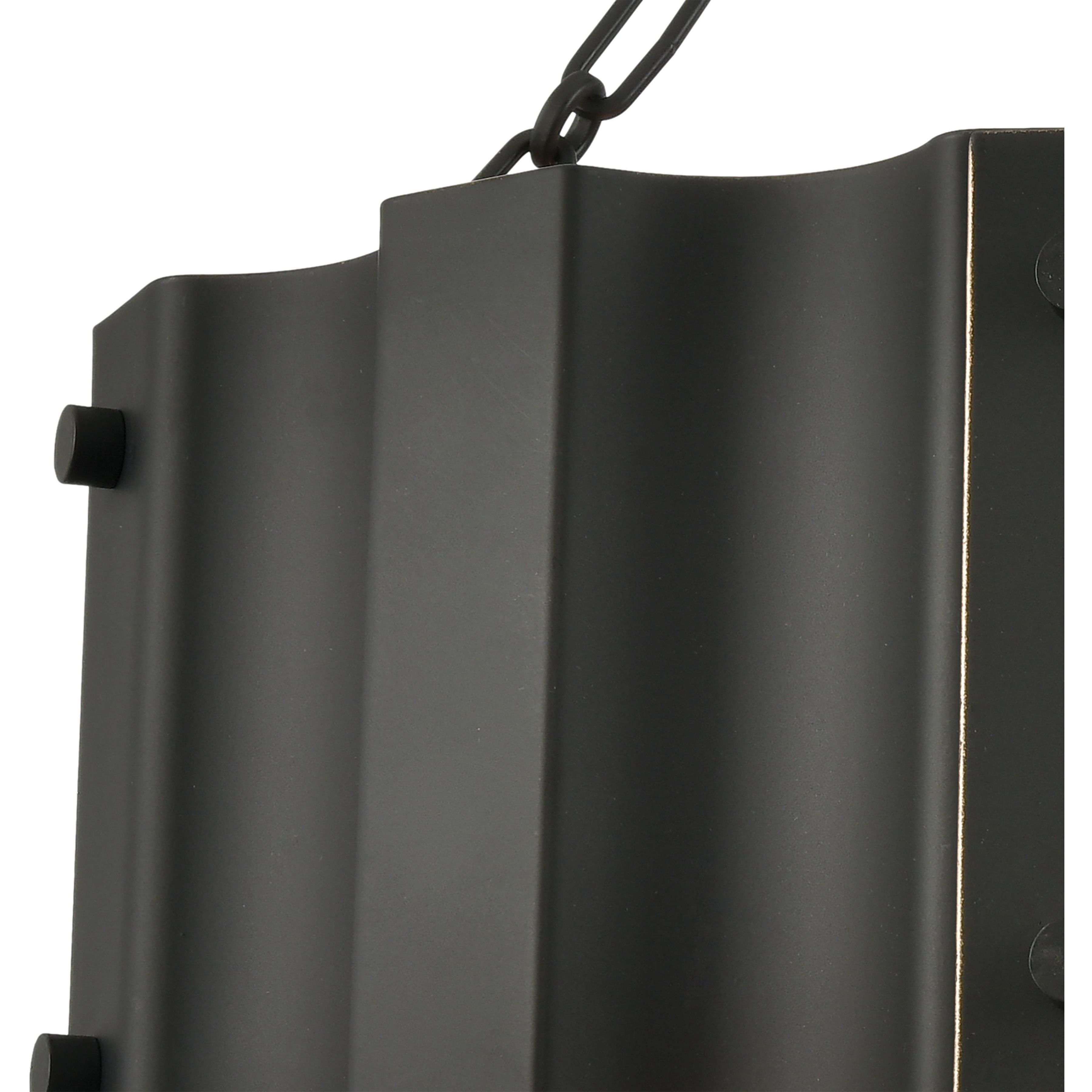 Clausten 3 Light 17 inch Black Semi Flush Mount Ceiling Light