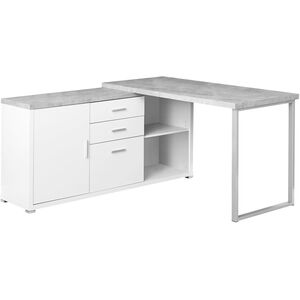 Ramapo 57 X 57 inch White and Grey Computer Desk