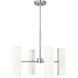 Drew & Jonathan Capalino 8 Light 24 inch Brushed Steel Chandelier Ceiling Light